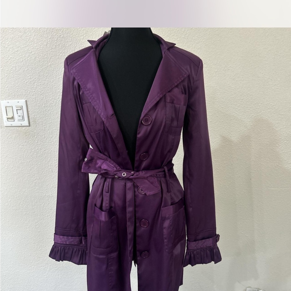 2B Bebe Purple Trench Coat